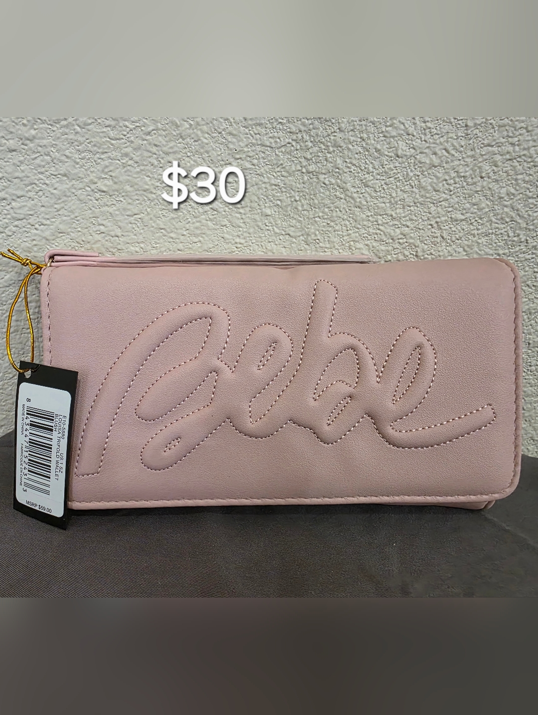 Bebe Louisa Trifold Wallet- Blush